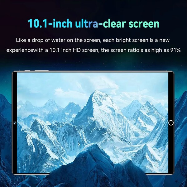 Yahtech 10.1 Smart Tablet - 3GB RAM, 32GB ROM, 8-Core Processor, Dual SIM Black