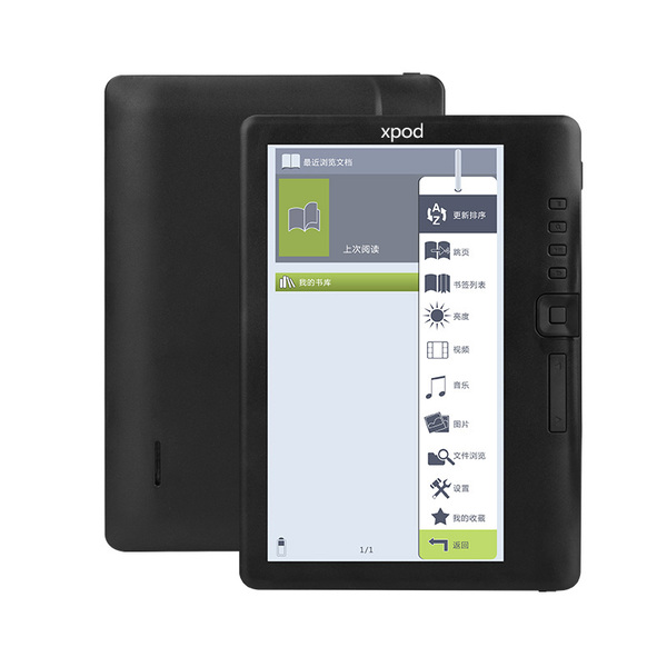 Xpod 7" Ebook Reader TFT, 800x480, 8GB Storage, Linux OS and Headphon Jack