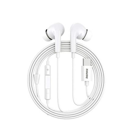 [6972174157405] EARPHONE REMAX AIR PLUS PRO TYPE C WIRED RM-533a WHITE 