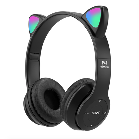 [3992] HEADPHONES AAA P47 CAT BLACK 
