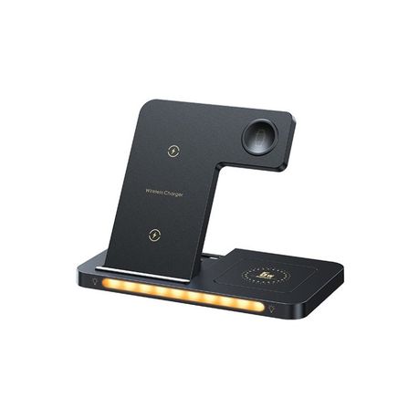 [5677] Charger REMAX BLACK Minxl Pro Series 22W 3-in-1 Foldable Wireless Charger with Light  RP-W70