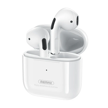 [5678] EARPHONE REMAX WHITE Ture Wireless Stereo Music Earbuds TWS-10i