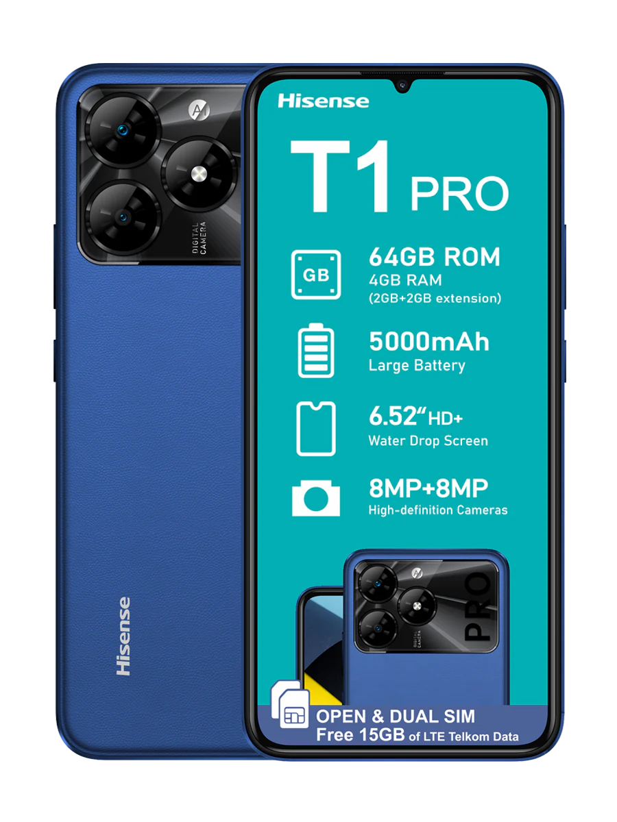 [6879] Device New 6.5 HISENSE T1 PRO 4GB 64GB HLTE245E BLUE 